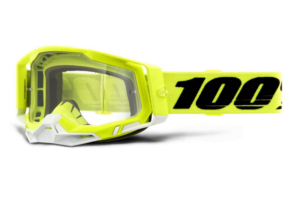 Gafas máscara 100% – RACECRAFT2 Goggle – Yellow – Clear Lens - Imagen 2