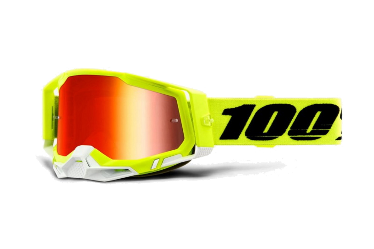 Gafas máscara 100% – RACECRAFT2 Goggle – Yellow – Mirror Red Lens - Imagen 2