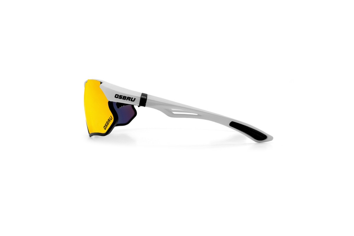 Gafas ciclismo OSBRU RACE MILI – WHITE/GOLD - Imagen 5