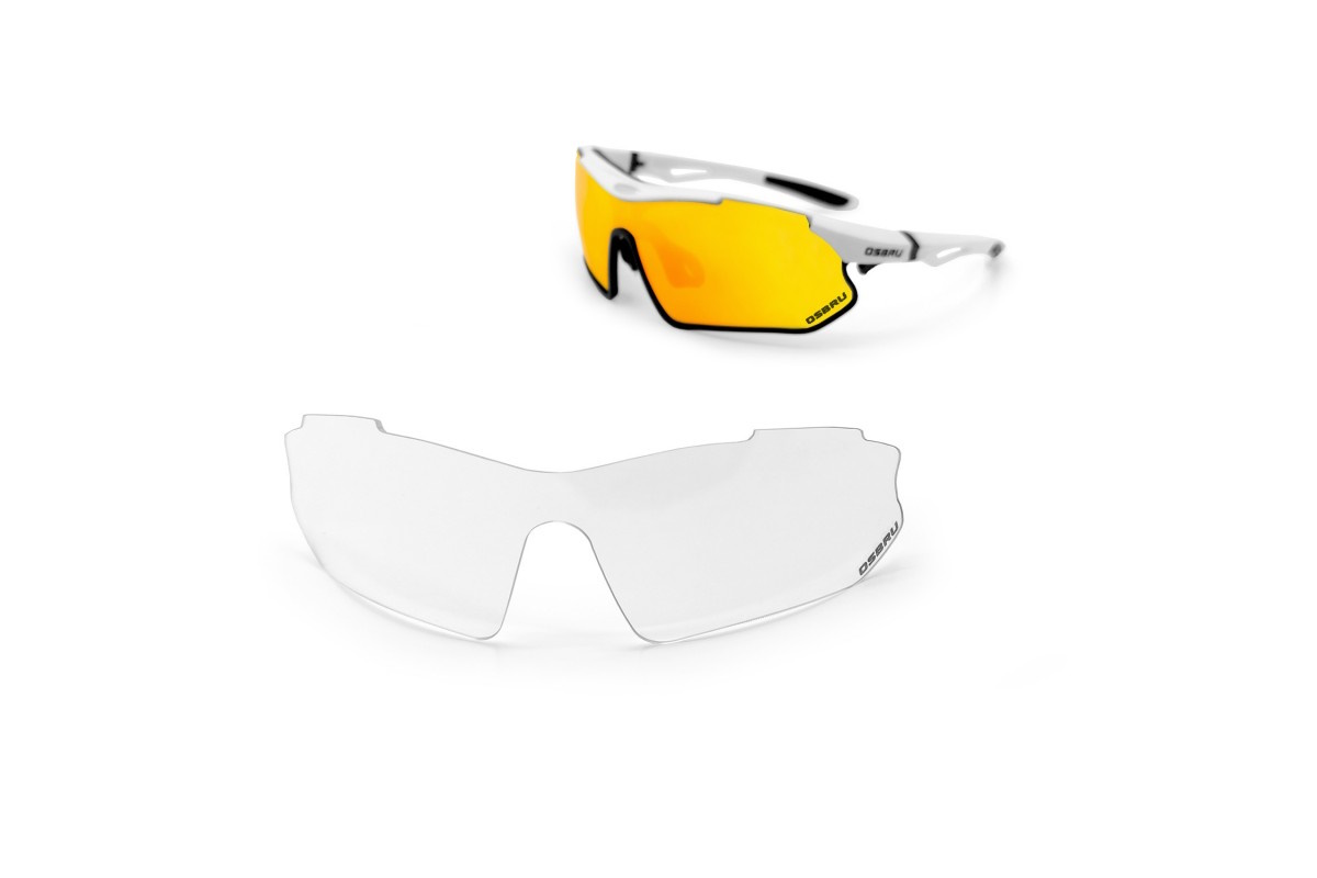 Gafas ciclismo OSBRU RACE MILI – WHITE/GOLD - Imagen 4