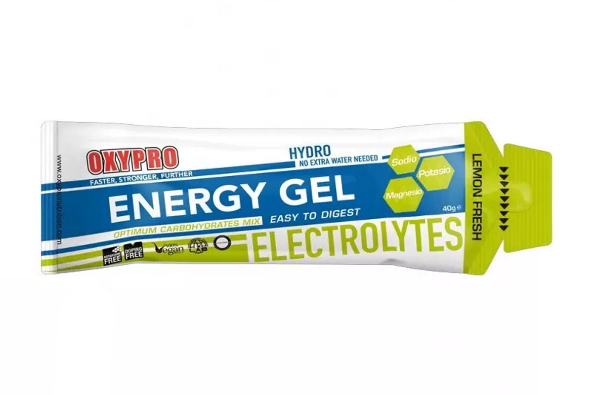 Gel energético OXIPRO – ENERGY Gel líquido – ELECTROLITOS – LEMON FRESH - Imagen 2