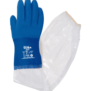 Guante con manguito termosellado