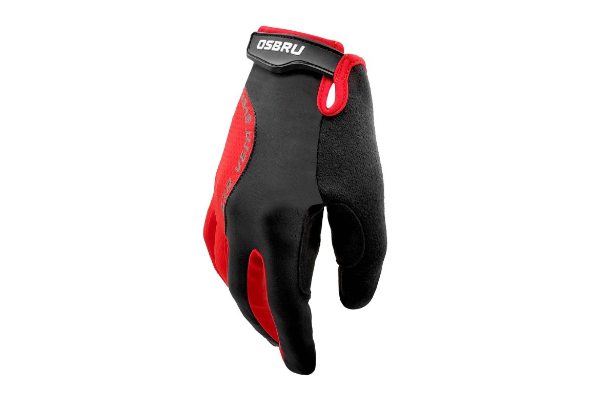 Guantes largos ciclismo OSBRU ENDURACE DOMI – Black/Red - Imagen 3
