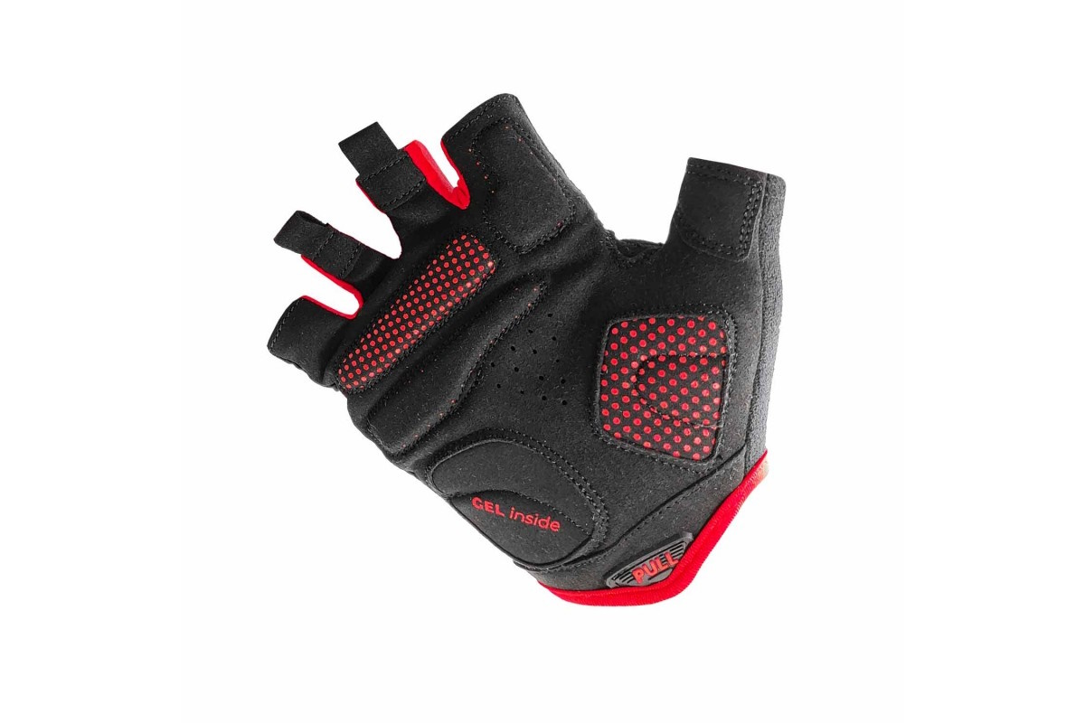 Guantes cortos ciclismo OSBRU EVOLUTION DOMI – Black/Red - Imagen 2