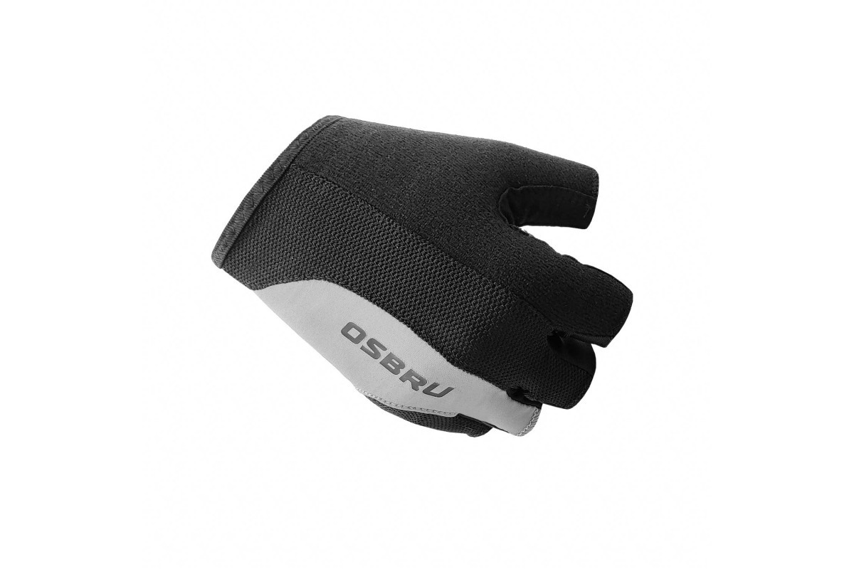 Guantes cortos ciclismo OSBRU EVOLUTION MILI – Black/Grey - Imagen 3