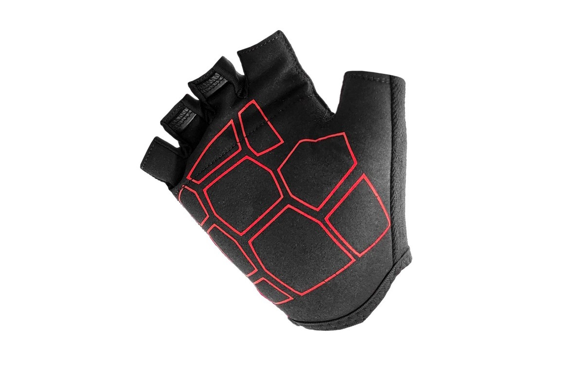 Guantes cortos ciclismo OSBRU EVOLUTION MILI – Black/Red