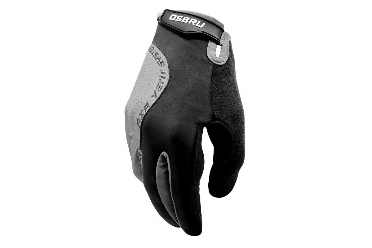 Guantes largos ciclismo OSBRU RACE DOMI – Black/Grey - Imagen 3