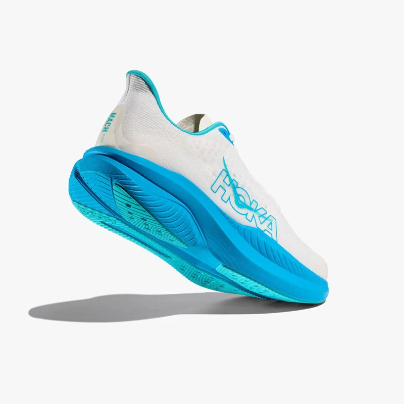 HOKA MACH 6 WHITE/SKYWARD BLUE - Imagen 5