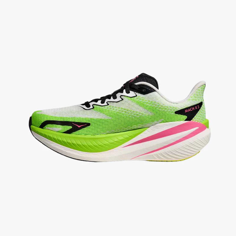 HOKA MACH X 3 W WHITE/NEON LIME - Imagen 3