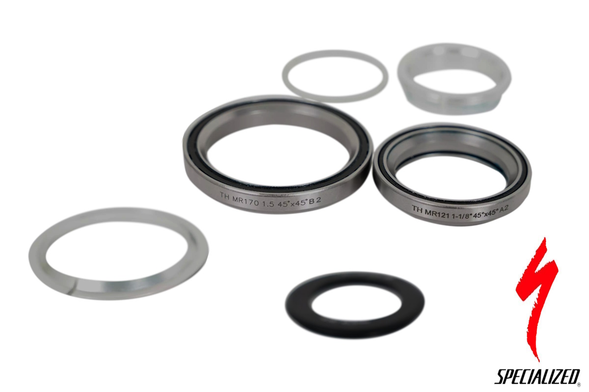 Juego de Dirección Cónico Integrado S182500005 para Bicicletas de Montaña | Rodamiento Superior 1-1/8″ y Rodamiento Inferior 1,5″