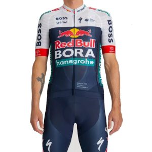 Maillot de manga corta Red Bull – BORA – hansgrohe 2025 para hombre | Aerodinámico, Compresivo y Estilo World Tour