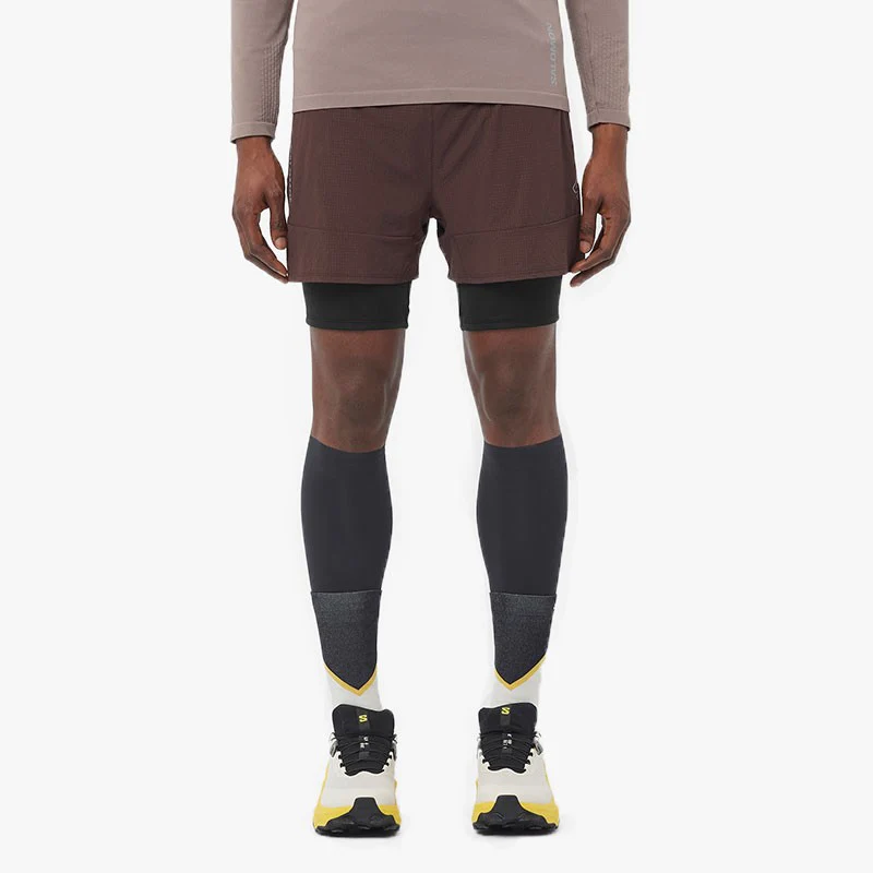 PANTALÓN SALOMON SENSE 2IN1 COFFEE BEAN - Imagen 4