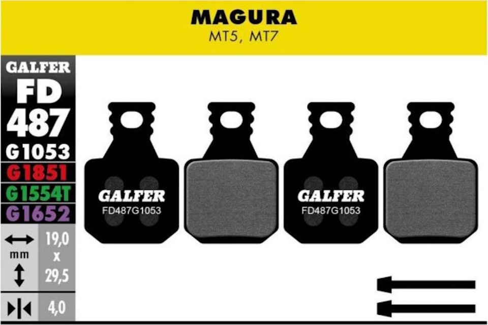 Pastillas de freno Galfer FD487 Standar – G1053 – Magura MT5 – MT7 - Imagen 2