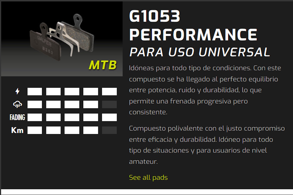 Pastillas de freno Galfer FD487 Standar – G1053 – Magura MT5 – MT7 - Imagen 4
