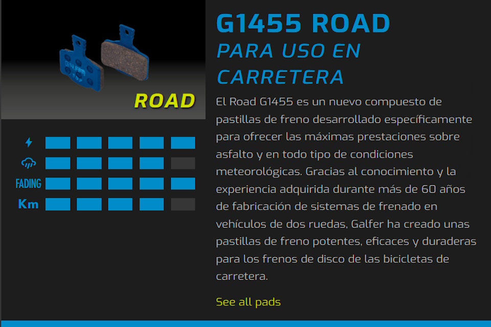 Pastillas de freno Galfer FD427 – G1455 – Sram – Avid - Imagen 3