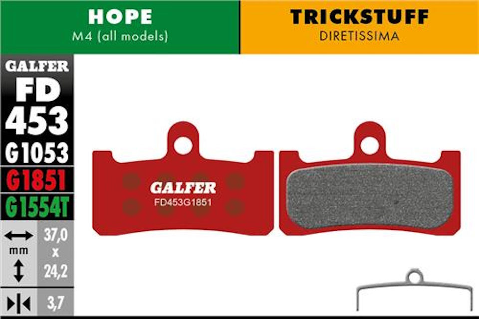 Pastillas de freno Galfer FD453 – G1851 – Hope – Trickstuff - Imagen 2