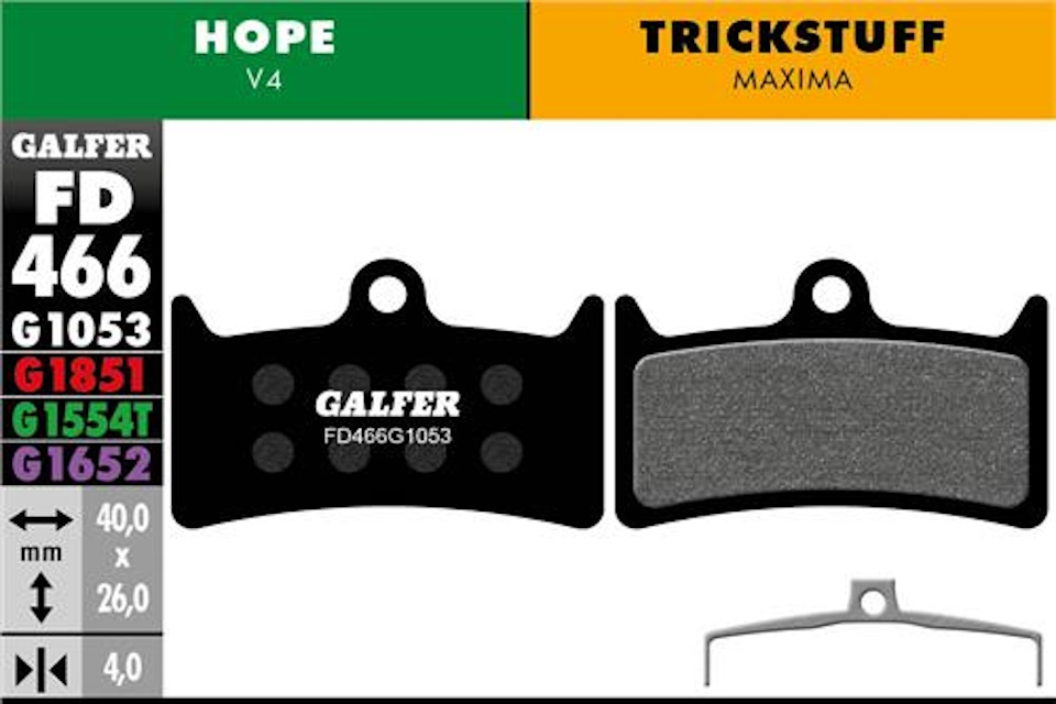 Pastillas de freno Galfer FD466 – G1053 – Hope – Trickstuff - Imagen 2