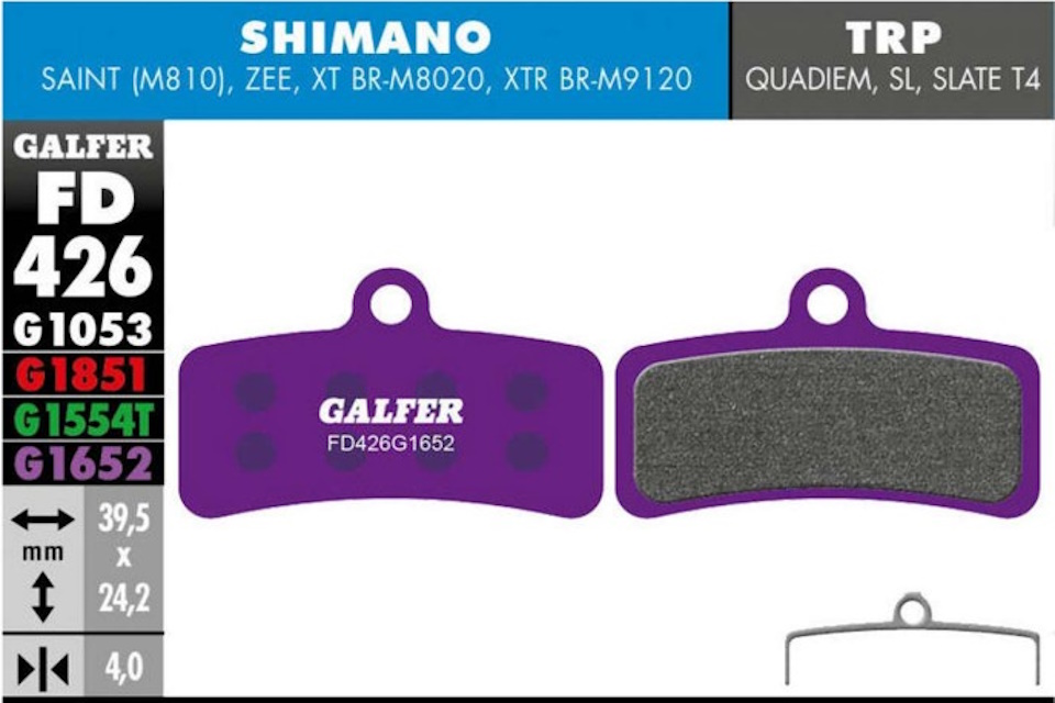 Pastillas de freno Galfer FD426 – G1652 – Shimano - Imagen 2