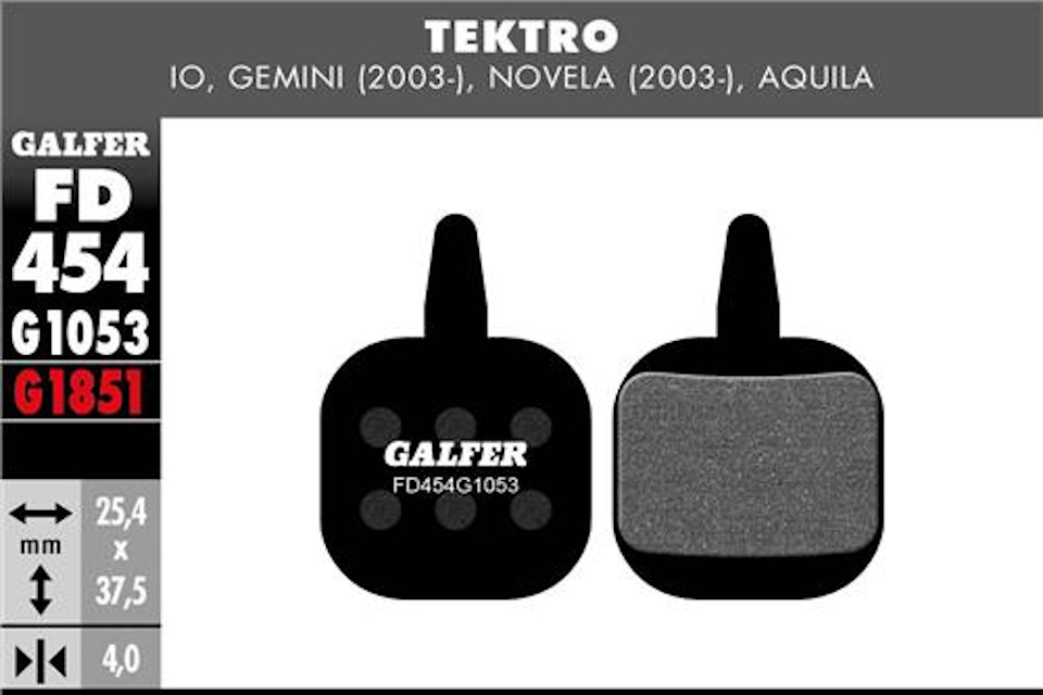 Pastillas de freno Galfer FD454 – G1053 – Tektro - Imagen 2