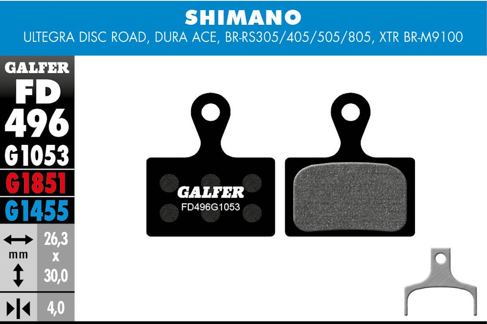 Pastillas de freno Galfer FD496 – G1053 – Shimano - Imagen 2