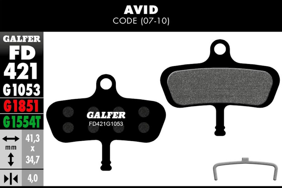 Pastillas de freno Galfer FD421 – G1053 – Avid - Imagen 2