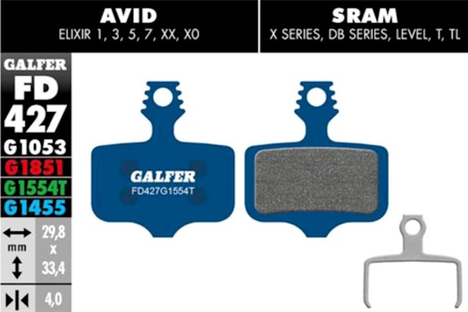 Pastillas de freno Galfer FD427 – G1455 – Sram – Avid - Imagen 2