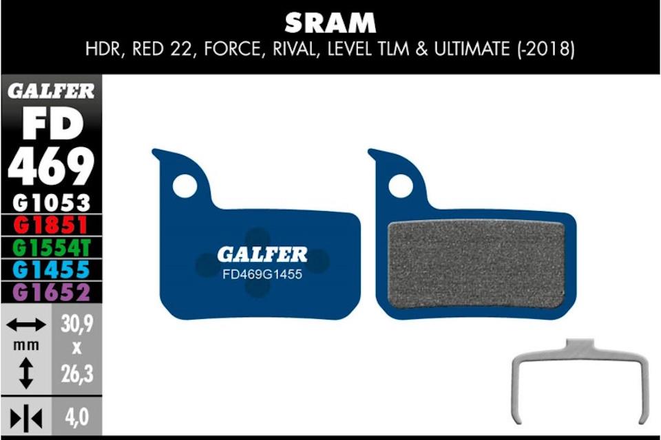 Pastillas de freno Galfer FD469 – G1455 – Sram