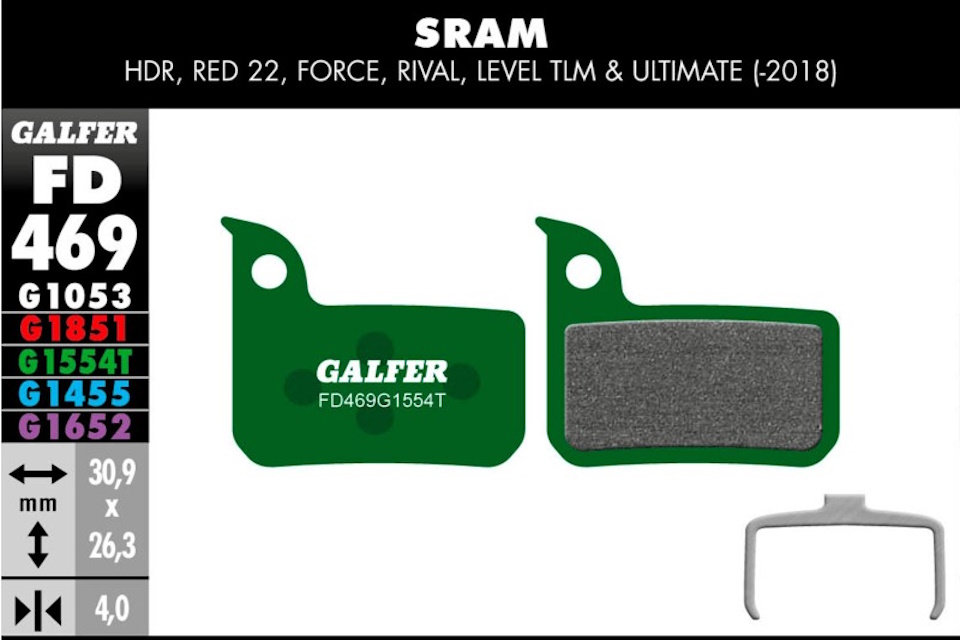 Pastillas de freno Galfer FD469 – Pro – G1554T – Sram - Imagen 2