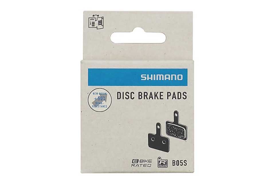 Pastillas de freno de resina Shimano B05S-RX y muelle con pasador de aletas tipo 3