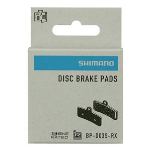 Pastillas de freno de resina Shimano D03S-RX y muelle con pasador de aletas
