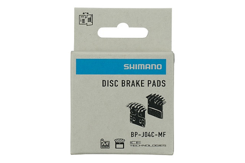 Pastillas de freno Shimano J04C-MF con aleta y muelle con pasador de aletas