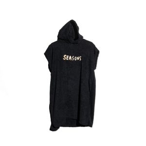 Surf Poncho Niños Seasons Negro