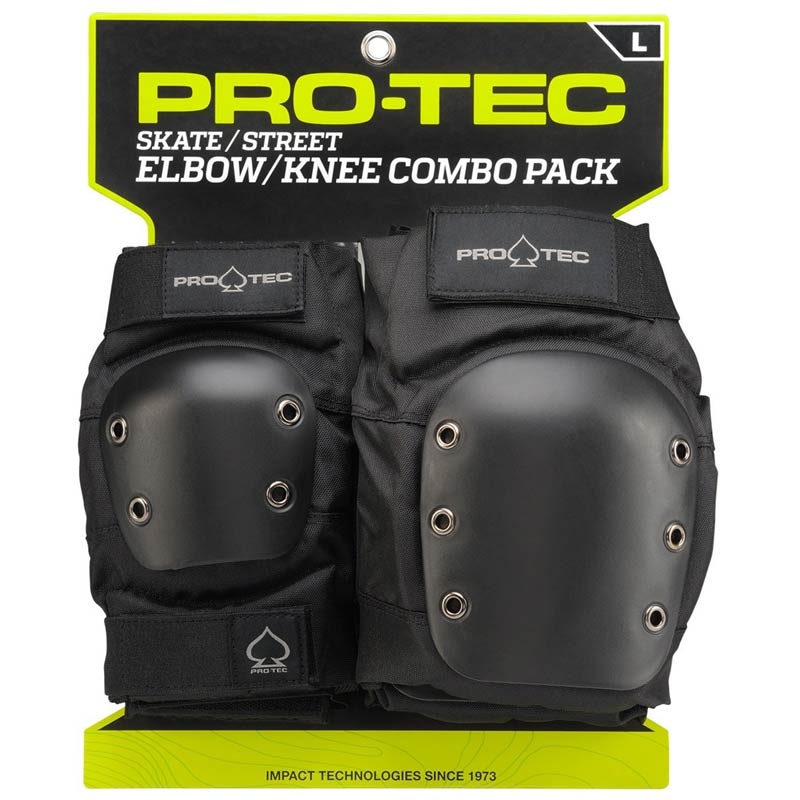 Pro-Tec Pad Knees Elbow Pad Set Black Adultos