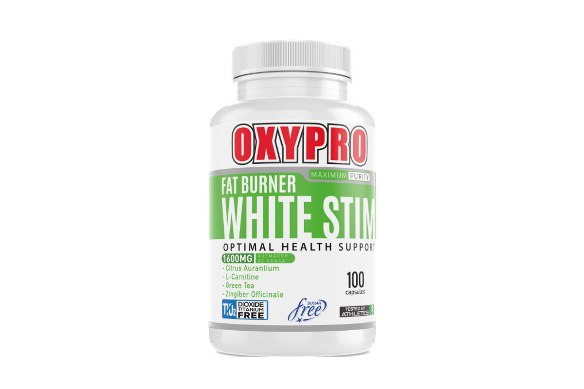 Quemador de grasa OXIPRO White Stim – Light Fat Burner – 100 cápsulas Stim – Fat Burner – 100 cápsulas (copia)
