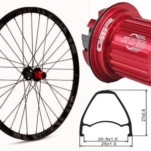 Rueda trasera aluminio MTB GTR SL20 27,5″ Gris Disc 6 Tornillos Shimano MS Ratchet