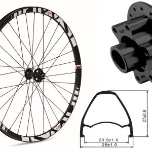 Rueda delantera aluminio  MTB GTR SL20 27,5″ Blanco Disc 6 Tornillos Boost