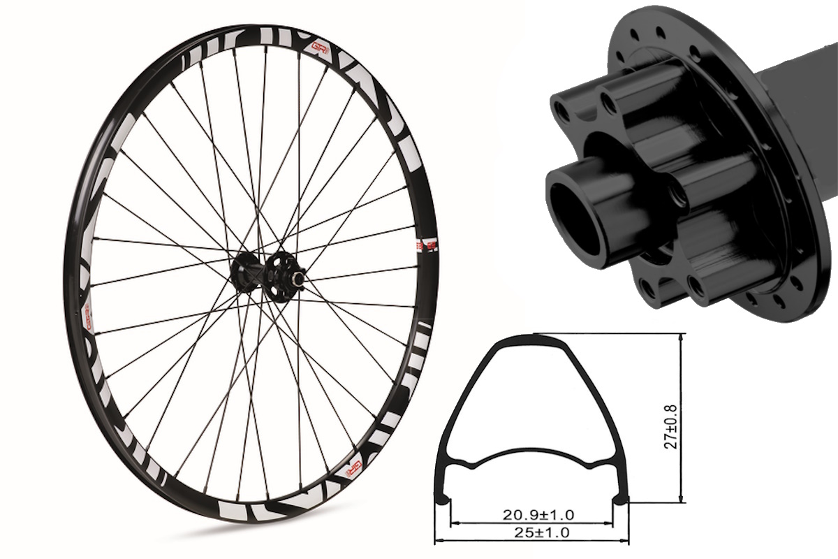 Rueda delantera aluminio MTB GTR SL20 29″ Blanco Disc 6 Tornillos - Imagen 2