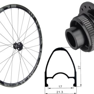 Rueda delantera aluminio carretera GTR RR17 Gris Disc Center Lock