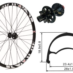 Rueda delantera aluminio  MTB GTR SL23 29″ Blanco Disc 6 Tornillos