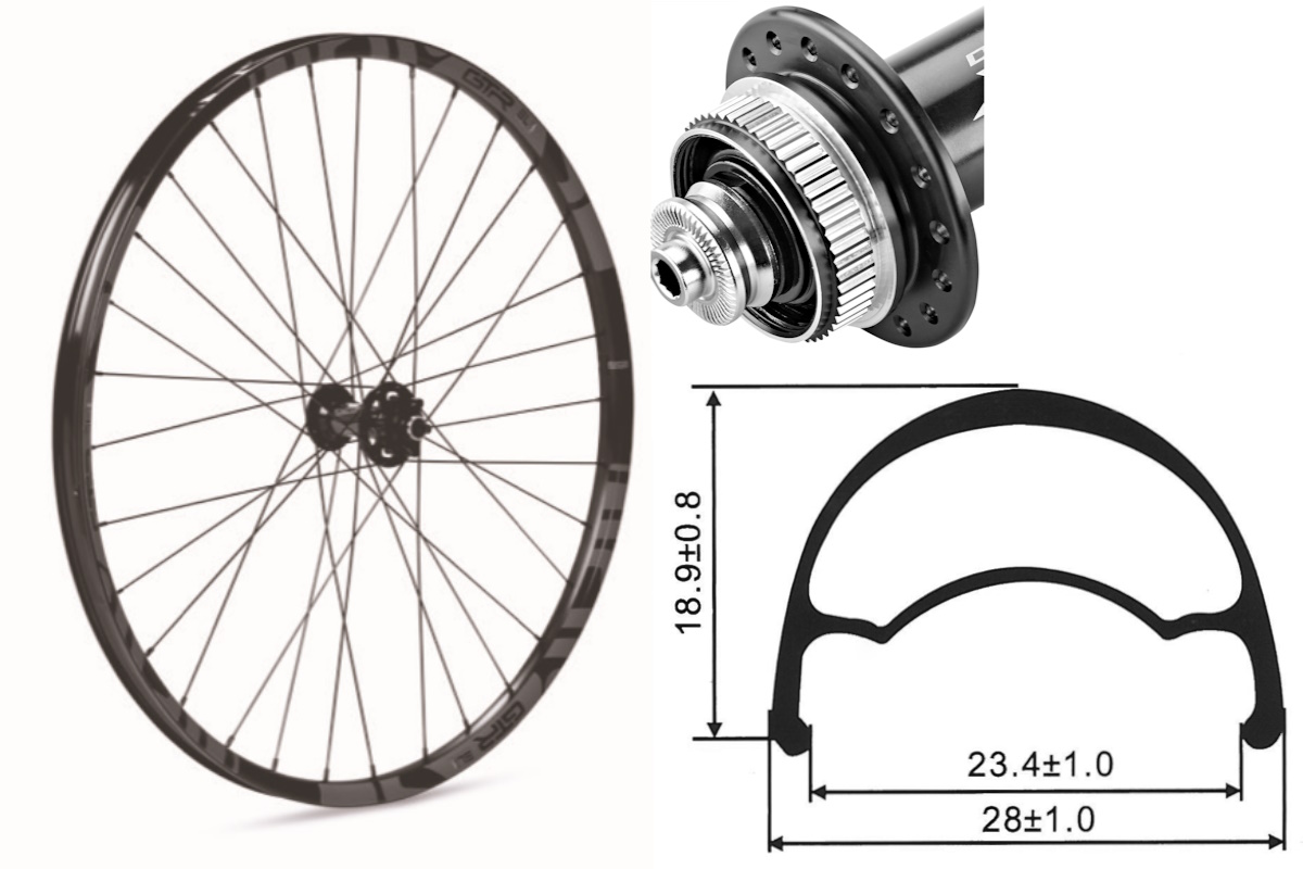 Rueda delantera aluminio MTB GTR SL23 29″ Gris Disc Center Lock Boost