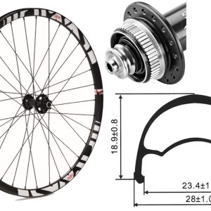 Rueda delantera aluminio  MTB GTR SL23 27,5″ Blanco Disc Center Lock