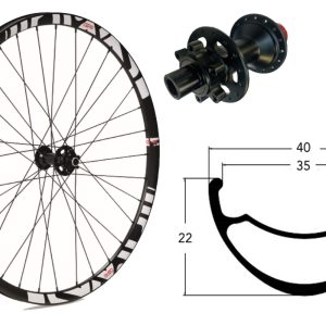 Rueda delantera aluminio  E-MTB GTR SL35 29″ Gris Disc 6 Tornillos Boost