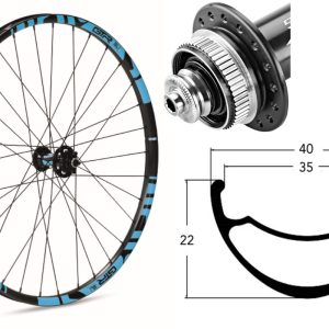 Rueda delantera aluminio  MTB GTR SL35 29″ Azul Disc Center Lock Boost