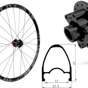 Rueda trasera aluminio carretera GTR RR17 Gris Disc 6 Tornillos Shimano