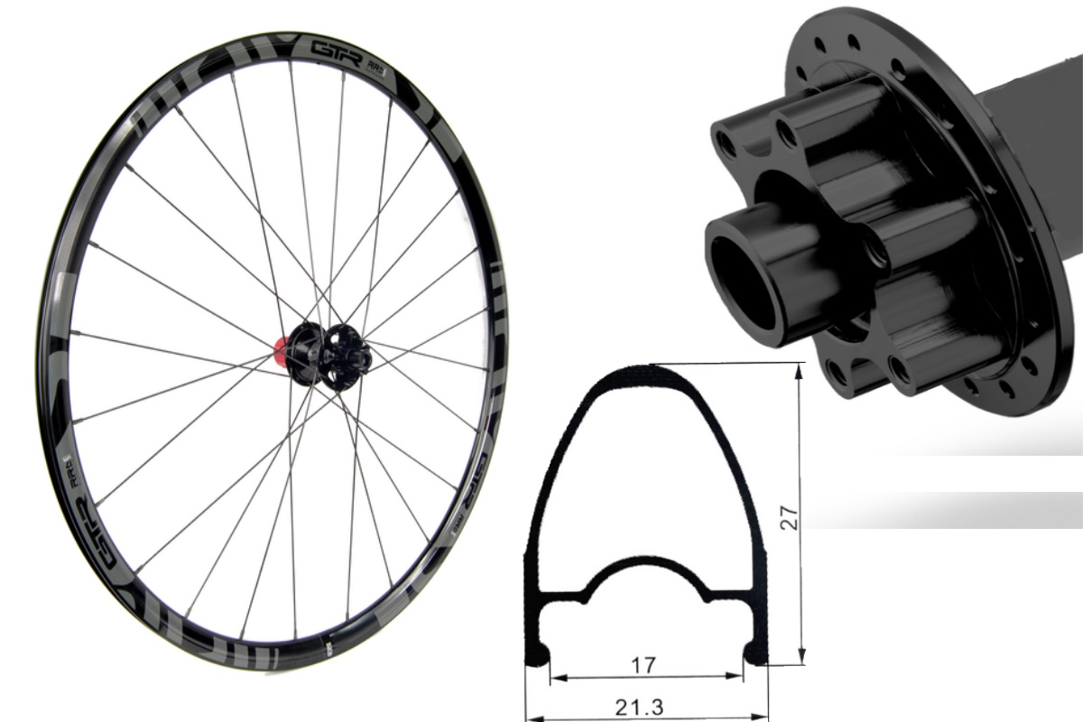 Rueda trasera aluminio carretera GTR RR17 Gris Disc 6 Tornillos Shimano - Imagen 2
