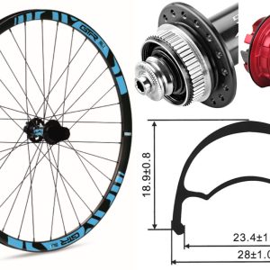 Rueda trasera aluminio MTB GTR SL23 29″ Azul Disc Center Lock Sram XD