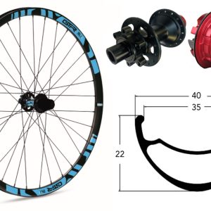 Rueda trasera aluminio E-MTB GTR SL35 29″ Azul Disc 6 Tornillos Boost Sram XD
