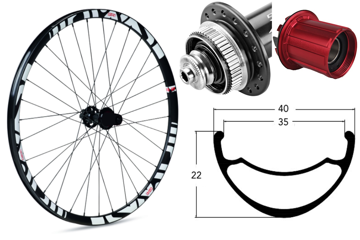 Rueda trasera aluminio MTB GTR SL35 29″ Blanco Disc Center Lock Boost Shimano - Imagen 2