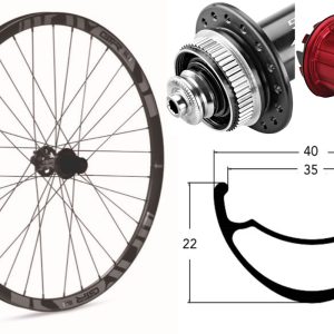 Rueda trasera aluminio MTB GTR SL35 29″ Gris Disc Center Lock Boost Shimano