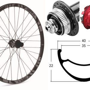 Rueda trasera aluminio MTB GTR SL35 29″ Gris Disc Center Lock Boost Sram XD